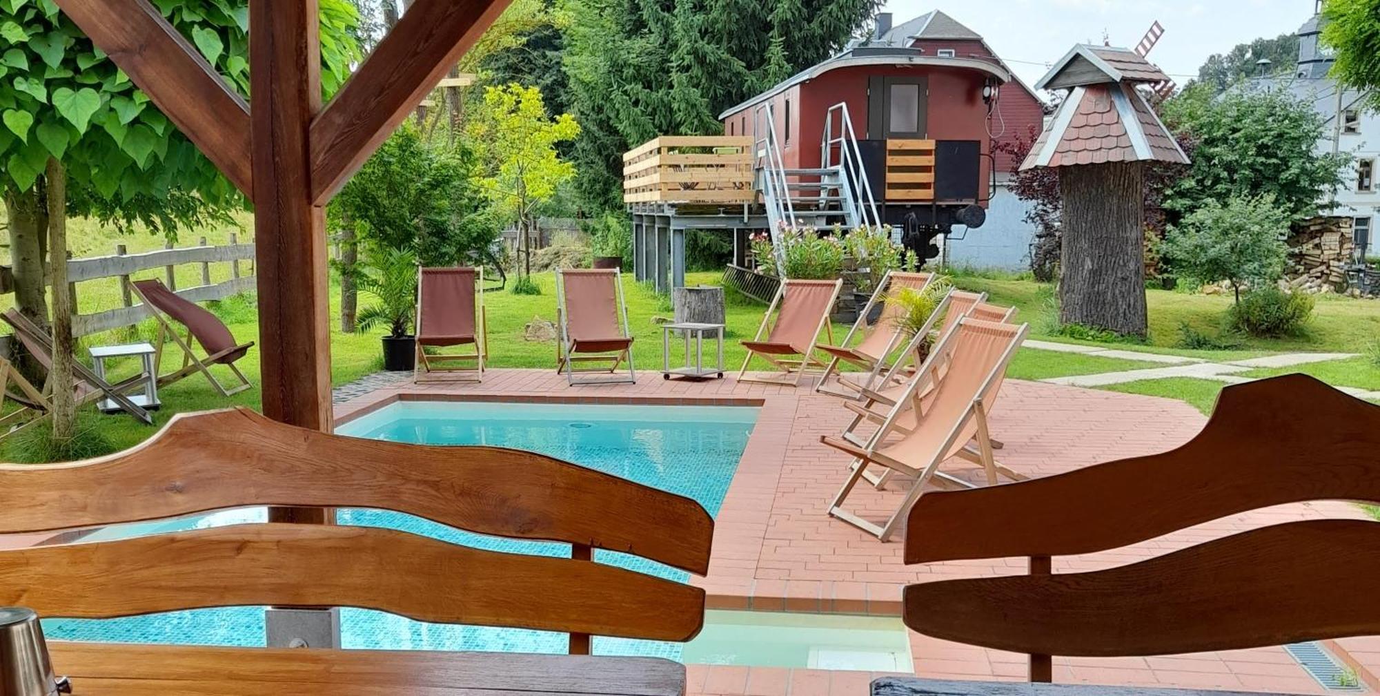 Eisenbahnromantik im Urlaub Heinsdorfergrund Exterior foto